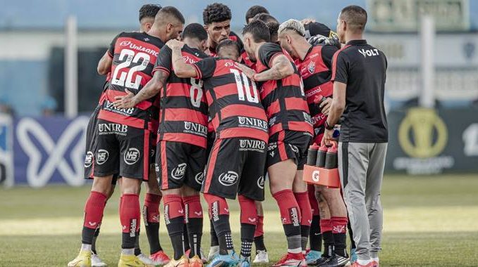 Jogadores do Vitória reunidos