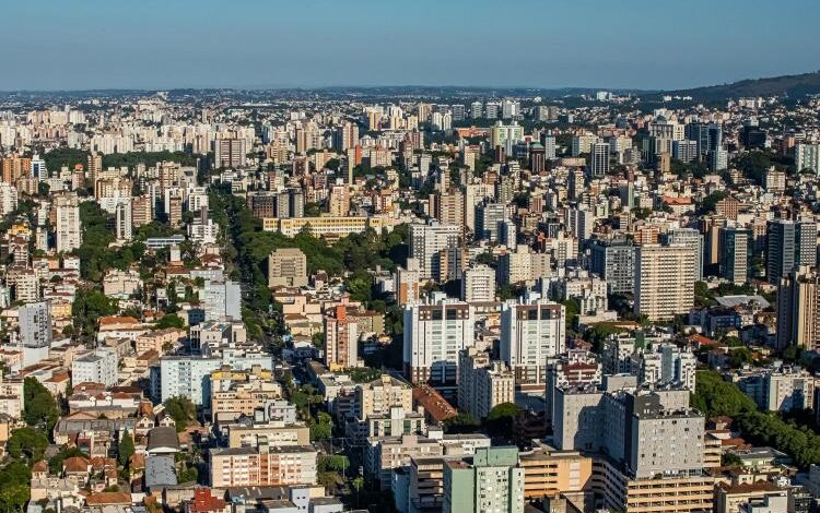 Vista aérea de Porto Alegre