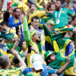 Torcedores brasileiros no jogo Brasil x Costa Rica (Foto: Divulgação)